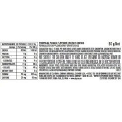 Clif BLOKS Energy Chews 60g Tropical Punch -Outdoor Camping Shop 0035533 shot energy blocks tropical punch