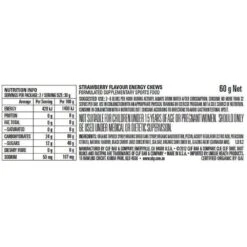 Clif BLOKS Energy Chews 60g Strawberry -Outdoor Camping Shop 0035535 shot energy blocks strawberry