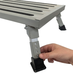Heavy Duty Folding Step − Adjustable Legs -Outdoor Camping Shop 1195591 heavy duty folding step adjustable legs