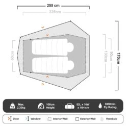 Howqua 2 Hiking Tent -Outdoor Camping Shop 1202058