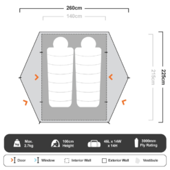 Companion Pro Hiker 2 Tent -Outdoor Camping Shop 1202778