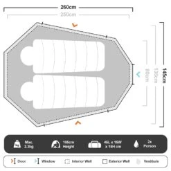 OZtrail Nomad 2 Hike Tent -Outdoor Camping Shop 1204035