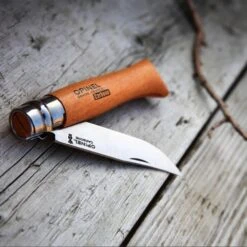 Opinel N°08 Carbon Knife -Outdoor Camping Shop 1223405 traditional no08 carbon steel no 08vrn 85cm