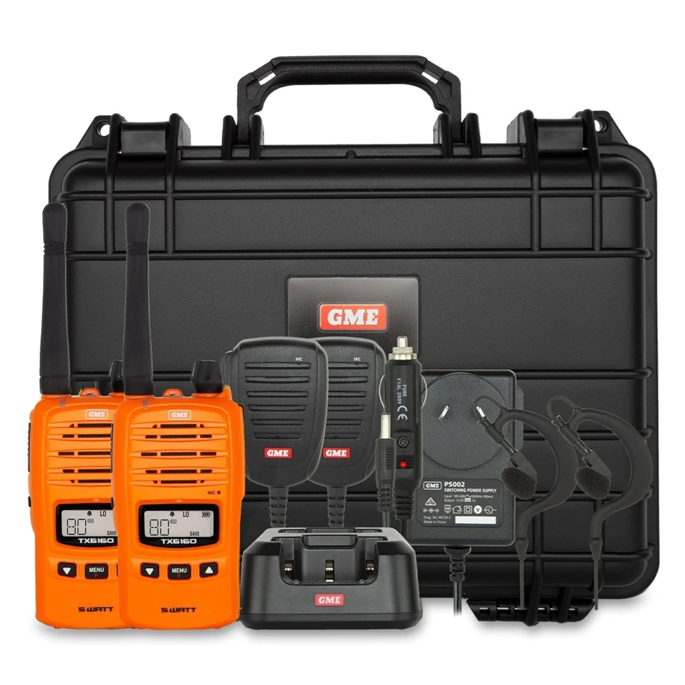 GME 5 Watt UHF CB Handheld Radio Twin Pack Blaze Orange TX6160OTP 3 GME 5 Watt UHF CB Handheld Radio Twin Pack Blaze Orange TX6160OTP