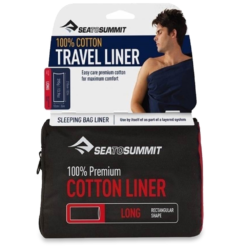 Sea To Summit 100% Cotton Travel Liner − Long Rectangular -Outdoor Camping Shop 1241325 cotton liner long navy