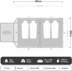 Coleman Instant Up 8P Lighted Northstar Darkroom Tent 41 Coleman Instant Up 8P Lighted Northstar Darkroom Tent -Outdoor Camping Shop 1242695