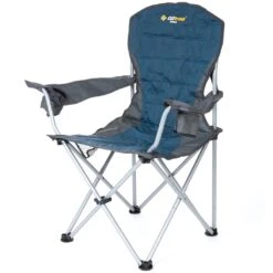 OZtrail Deluxe Arm Chair -Outdoor Camping Shop 1243565 deluxe arm chair blue