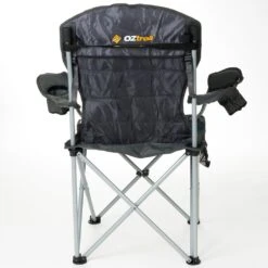 OZtrail Deluxe Arm Chair -Outdoor Camping Shop 1243570 deluxe arm chair blue