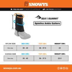 Sea To Summit Spinifex Ankle Gaiters -Outdoor Camping Shop 1250181 spinifex ankle gaiters