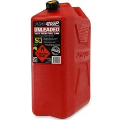 20 Litre Plastic Fast Pour Fuel Can Unleaded Red
