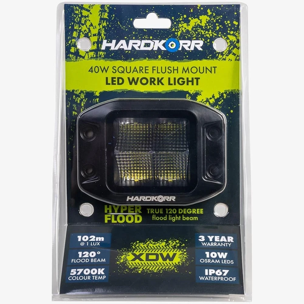 XDW Series 40W Square Flush Mount LED Hyperflood Work Light 7 XDW Series 40W Square Flush Mount LED Hyperflood Work Light - Image 5