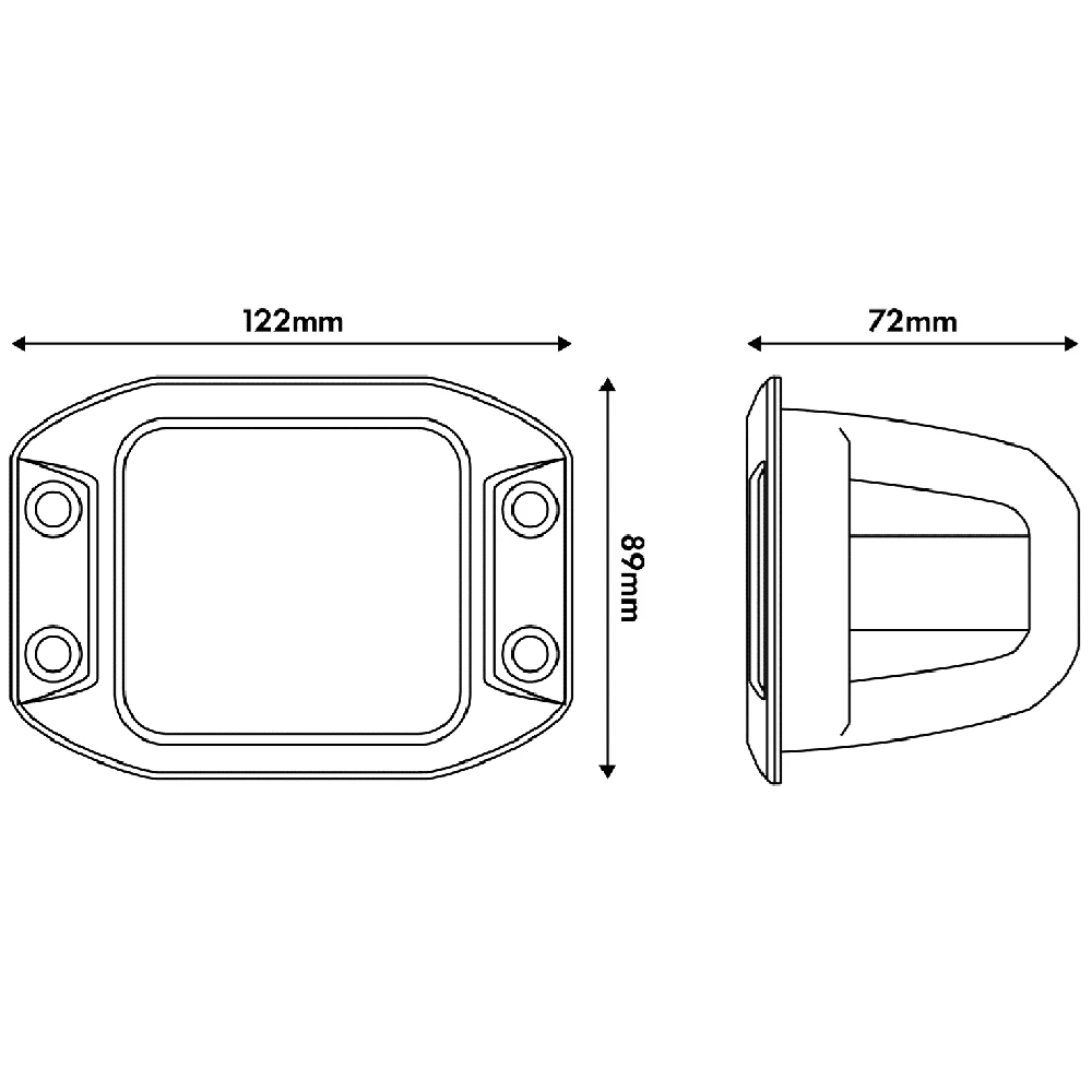 XDW Series 40W Square Flush Mount LED Hyperflood Work Light 9 XDW Series 40W Square Flush Mount LED Hyperflood Work Light - Image 7