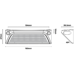 XDW Series Tri−Colour 45° Angled LED Work Light -Outdoor Camping Shop 1257521 xdw series tri colour 45 angled led work light black