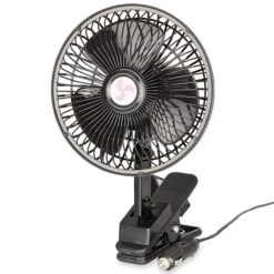 12V Portable Oscillating Fan With Clamp 6"
