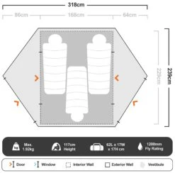 Marmot Tungsten Ultralight 3−Person Tent -Outdoor Camping Shop 1273901