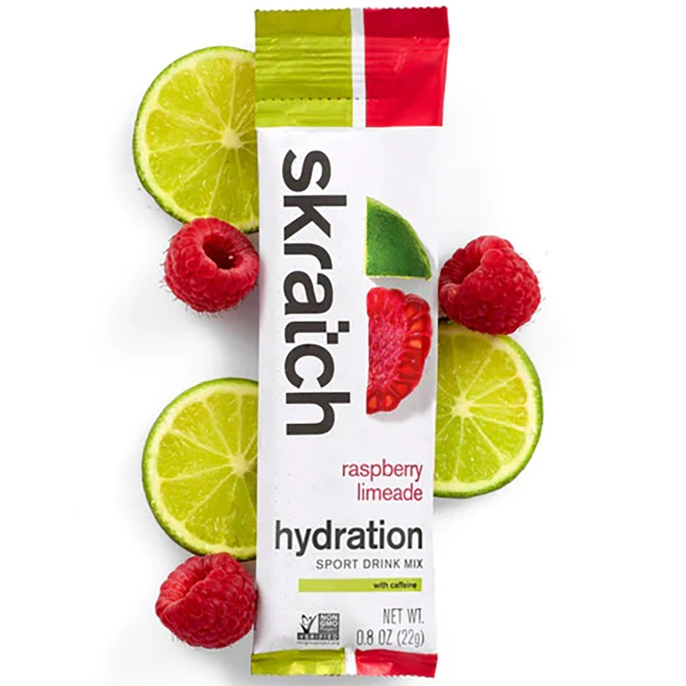 Skratch Labs Hydration Drink Mix 22g Raspberry Limeade Single Serve 4 Skratch Labs Hydration Drink Mix 22g Raspberry Limeade Single Serve - Image 2