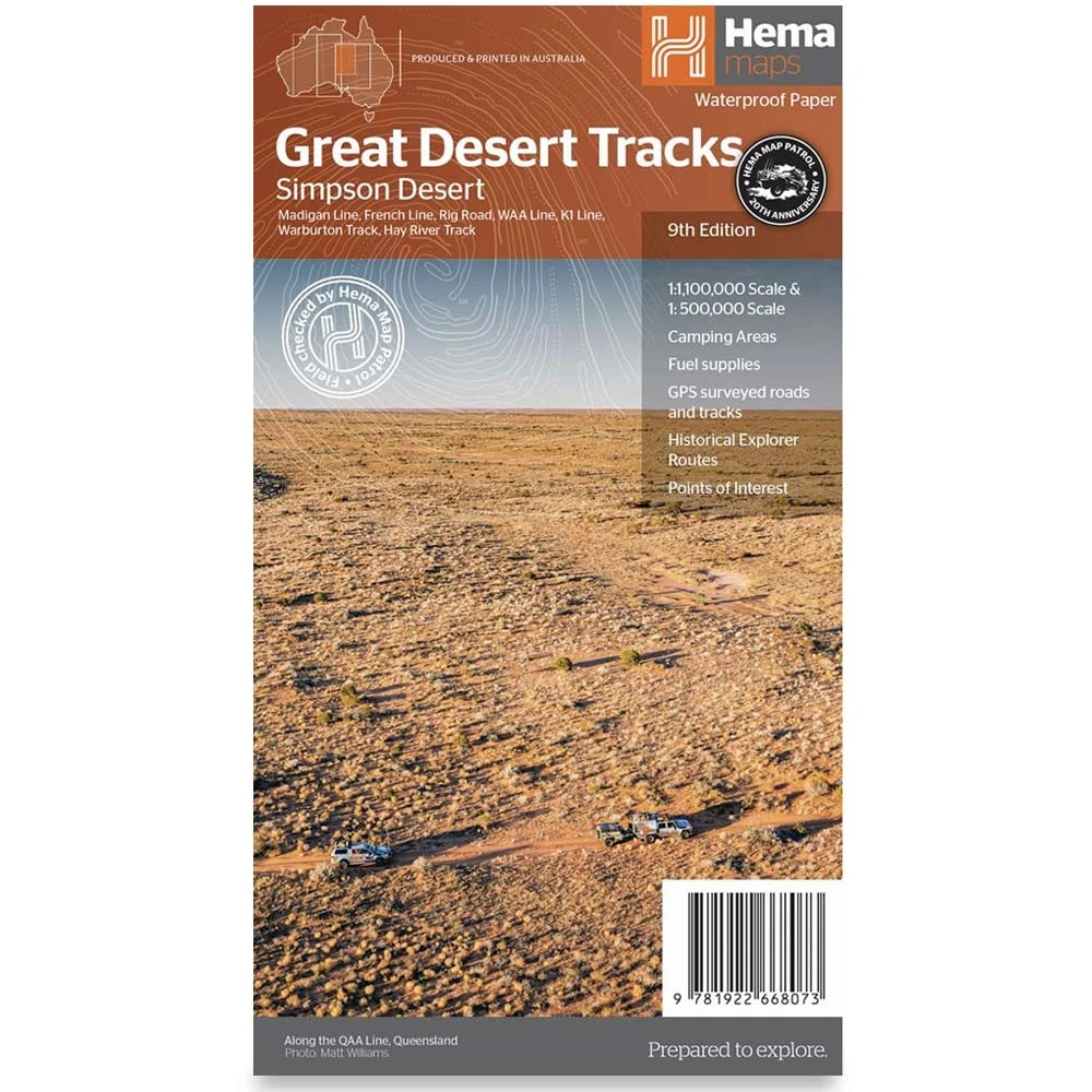 Hema Great Desert Tracks Simpson Desert Sheet 9th Edition 3 Hema Great Desert Tracks Simpson Desert Sheet 9th Edition