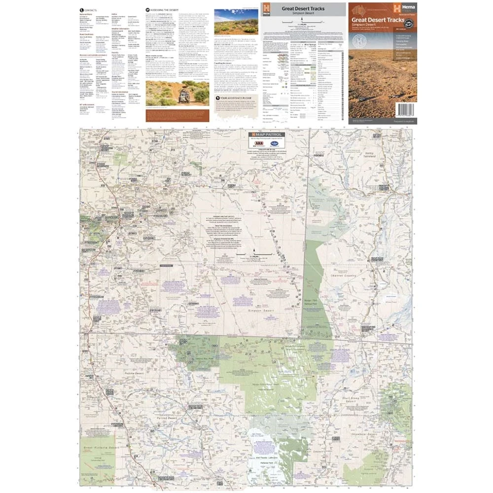 Hema Great Desert Tracks Simpson Desert Sheet 9th Edition 4 Hema Great Desert Tracks Simpson Desert Sheet 9th Edition - Image 2