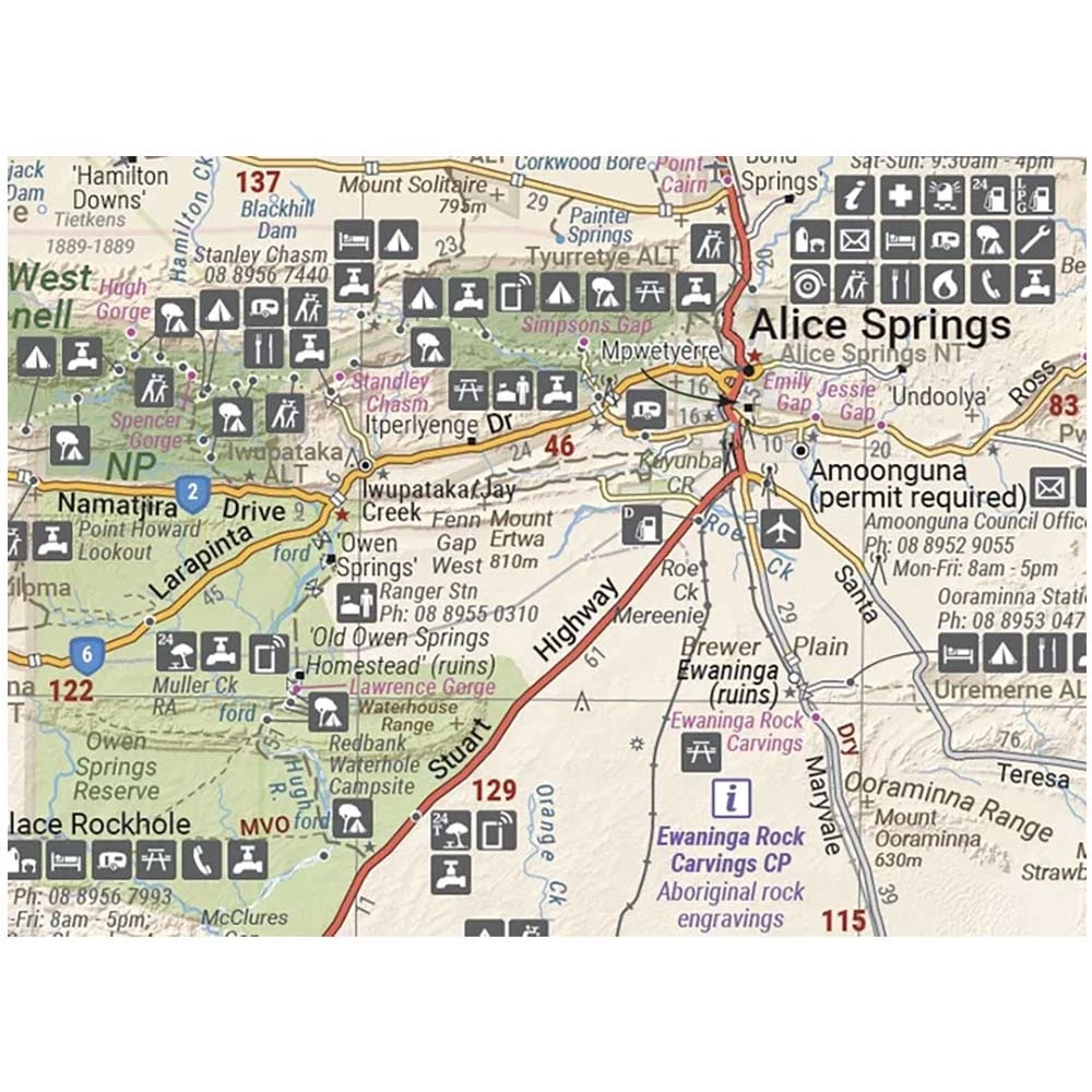 Hema Great Desert Tracks Simpson Desert Sheet 9th Edition 5 Hema Great Desert Tracks Simpson Desert Sheet 9th Edition - Image 3