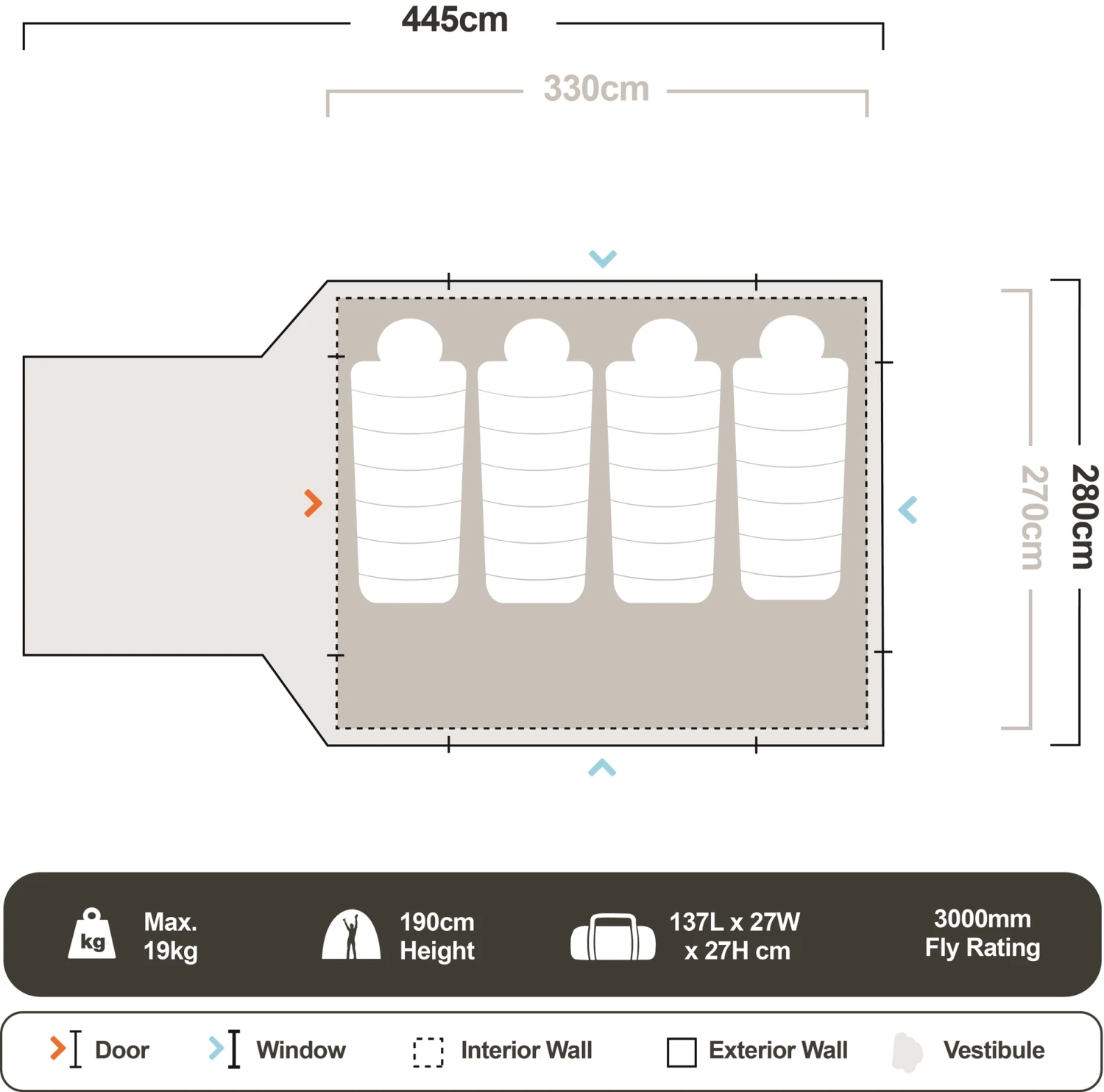 Coleman Instant Up 6P Gold Evo Tent 10 Coleman Instant Up 6P Gold Evo Tent - Image 8